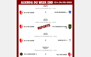 Agenda du Week End 23 et 24/09/2023