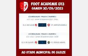 FOOT ACADEMIE U13 Plateau des U13 du 30/09/2023