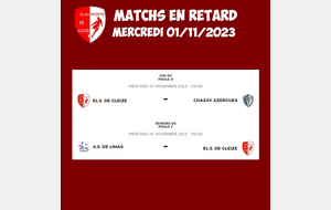 MATCHS EN RETARD