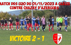 RESULTATS MATCH U20