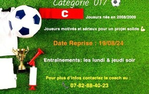 Reprise U17 et recrutement 